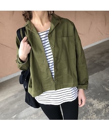 copine | シャツ感覚！ミリタリージャケット/ライトアウター【クリックポスト対象商品】(ミリタリージャケット)