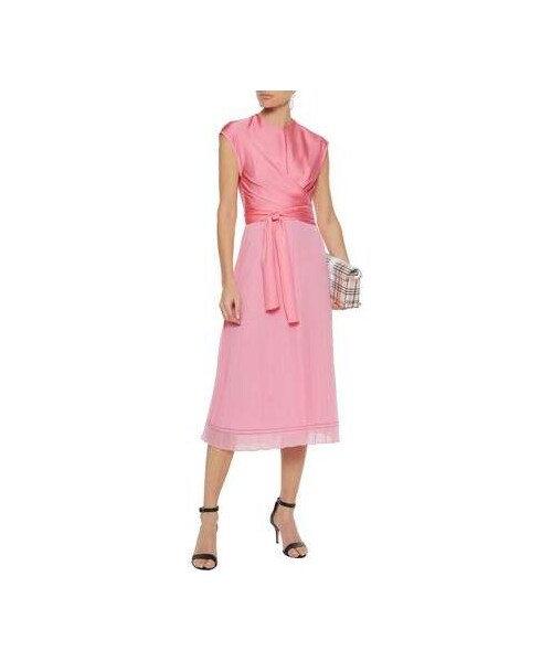 sandro（サンドロ）の「Sandro Janyce Wrap-effect Satin And