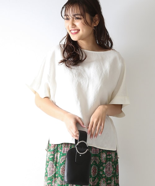 美品♪ スピックアンドスパン 22SS リネン100% ブラウス チュニック 美品 スピックアンドスパン 22SS リネン100% ブラウス