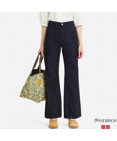 UNIQLO（ユニクロ）の「ベルボトムジーンズ（デニムパンツ・レディース・BLUE 66/BLUE 67・29/27/26/24/25/23/22/28）」の2枚目の写真