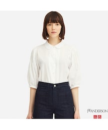UNIQLO | パフスリーブブラウス（7分袖）(シャツ/ブラウス)