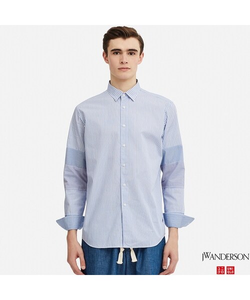 UNIQLO（ユニクロ）の「エクストラファインコットンブロードシャツ（長袖）（シャツ/ブラウス・メンズ・BLUE 63/BLUE 66・XXL/L/XL/M/S）」の2枚目の写真