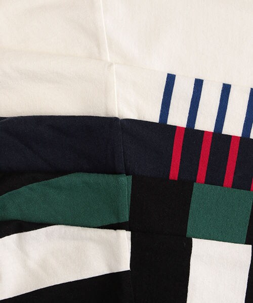 studio CLIP（スタディオクリップ）の「USAコットン7分袖アソートプルオーバー[WEB限定プラスサイズ]（トップス・ホワイト×ブラック/ブラック×グリーン/ネイビー×レッド/ホワイト×ブルー/オフホワイト/チャコール）」の13枚目の写真