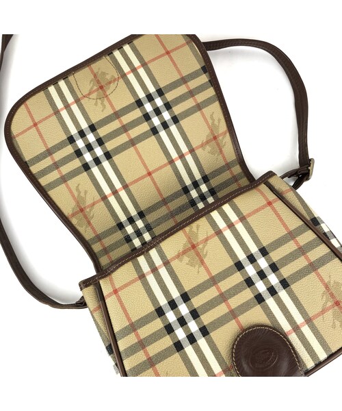 VintageオールドBURBERRYバーバリーチェックショルダーバッグ レア