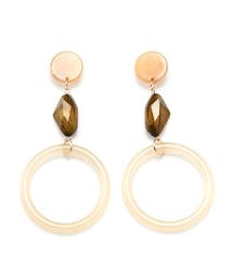 GRL | シェル×ストーンデザインピアス(ピアス（両耳用）)