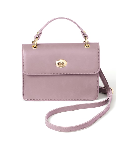 GRL（グレイル）の「2wayスクエアショルダーバッグ（ショルダーバッグ・レディース・ネイビー/グリーン/ラベンダー/ブラック/ホワイト/ピンク/ベージュ/モカ/ブラウン/アイボリー/パープル・F）」の9枚目の写真