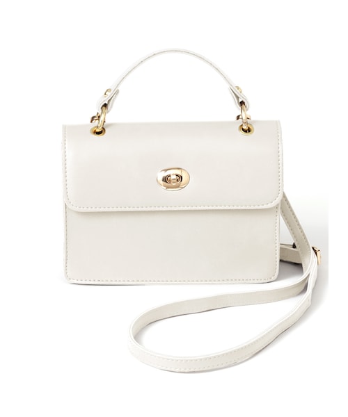 GRL（グレイル）の「2wayスクエアショルダーバッグ（ショルダーバッグ・レディース・ネイビー/グリーン/ラベンダー/ブラック/ホワイト/ピンク/ベージュ/モカ/ブラウン/アイボリー/パープル・F）」の2枚目の写真