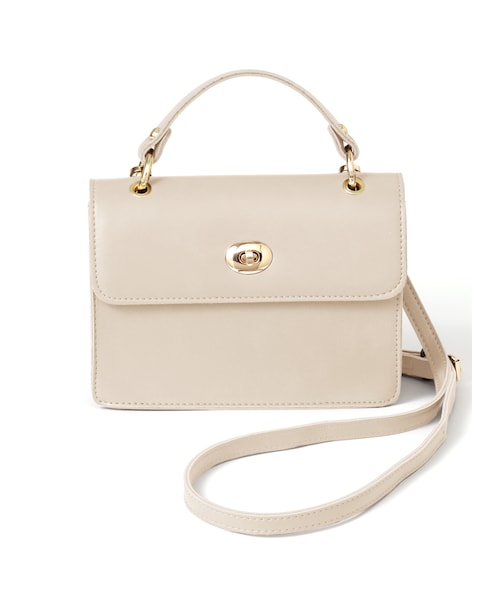 GRL（グレイル）の「2wayスクエアショルダーバッグ（ショルダーバッグ・レディース・ネイビー/グリーン/ラベンダー/ブラック/ホワイト/ピンク/ベージュ/モカ/ブラウン/アイボリー/パープル・F）」の3枚目の写真