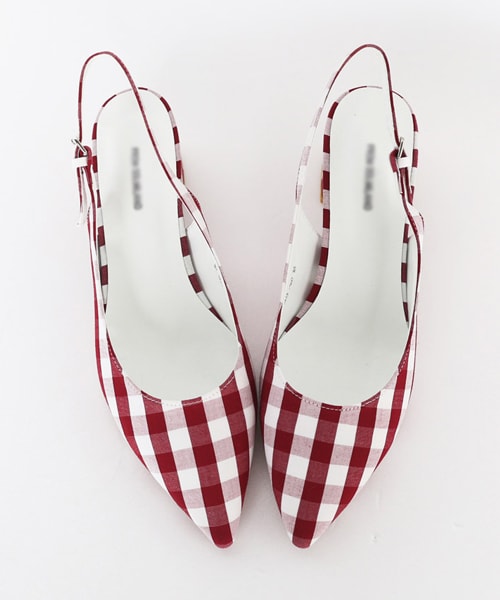 DHOLIC（ディーホリック）の「ギンガムチェックスリングバックシューズ（その他シューズ・レディース・ベージュ/ブラック/ホワイト・230/235/240/245/250）」の2枚目の写真