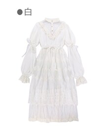 Bobon21 | Sweetガーリーフラワーチュールドレス-全２色-(ワンピース)