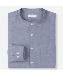 UNIQLO | リネンコットンスタンドカラーシャツ（長袖）(シャツ/ブラウス)