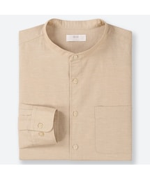 UNIQLO | リネンコットンスタンドカラーシャツ（長袖）(シャツ/ブラウス)