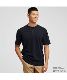 UNIQLO | スラブヘンリーネックT（半袖）(Tシャツ/カットソー)