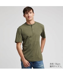 UNIQLO | スラブヘンリーネックT（半袖）(Tシャツ/カットソー)