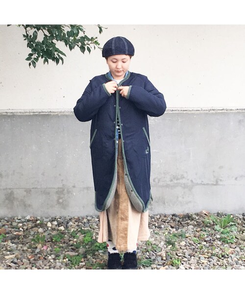 goslowcaravan ボアトップス ネイビー goslowcaravan ボアトップス ネイビー