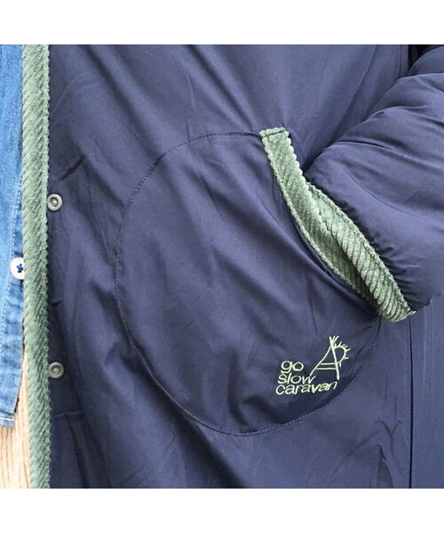 goslowcaravan ボアトップス ネイビー goslowcaravan ボアトップス ネイビー