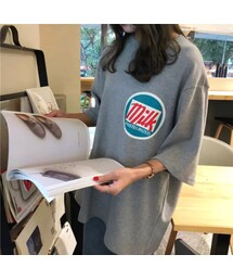 no brand | CO093: ”MILK”七分丈Tシャツ(Tシャツ/カットソー)