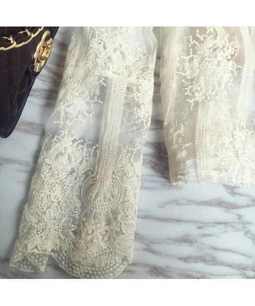 no brand（ノーブランド）の「CO090:オフショル総レーストップス（シャツ/ブラウス・レディース・その他）」の8枚目の写真