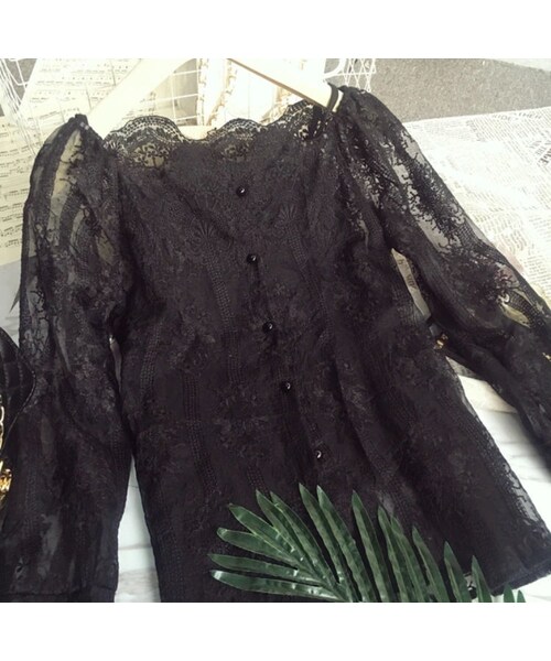 no brand（ノーブランド）の「CO090:オフショル総レーストップス（シャツ/ブラウス・レディース・その他）」の9枚目の写真