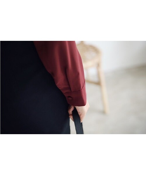 no brand（ノーブランド）の「CO066: フロントリボンシンプルシャツ（シャツ/ブラウス・レディース・その他）」の12枚目の写真