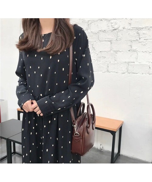 no brand（ノーブランド）の「CO017: 裾フリル型ドットワンピース（ワンピース・レディース・その他）」の7枚目の写真