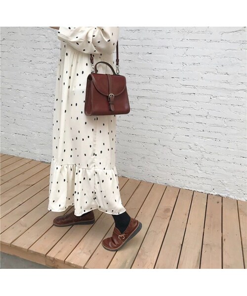 no brand（ノーブランド）の「CO017: 裾フリル型ドットワンピース（ワンピース・レディース・その他）」の2枚目の写真