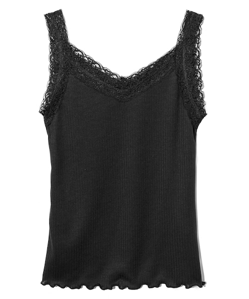 GRL（グレイル）の「レースキャミソール（キャミソール・レディース・オフホワイト/ブラック・M/Ｍ）」の2枚目の写真