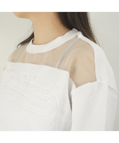 made in HEAVEN（メイドインヘブン）の「wonderland emboss pull（プルオーバー）（トップス・レディース・WH・FREE）」の6枚目の写真