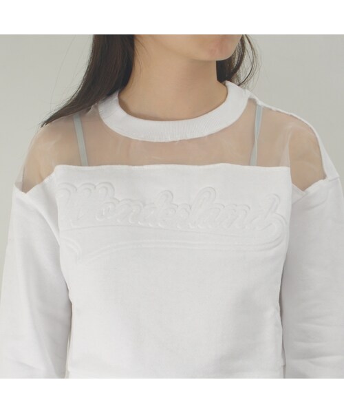 made in HEAVEN（メイドインヘブン）の「wonderland emboss pull（プルオーバー）（トップス・レディース・WH・FREE）」の5枚目の写真