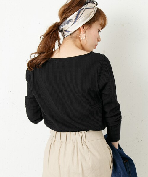 URBAN RESEARCH Sonny Label（アーバンリサーチサニーレーベル）の「リブスクエアネックプルオーバー（トップス・レディース・グレー/ブラック/ホワイト/レッド・FREE）」の9枚目の写真