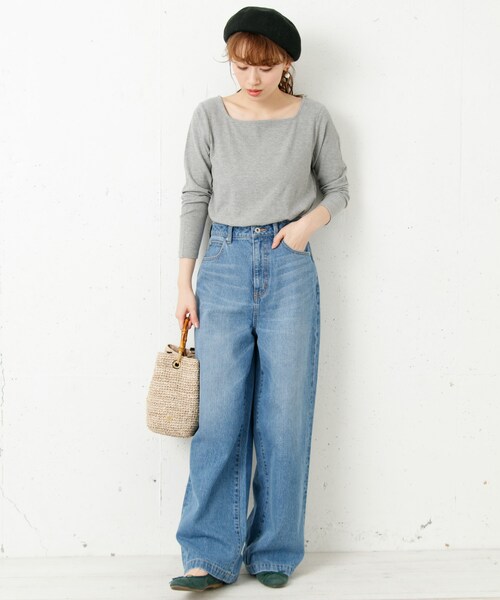 URBAN RESEARCH Sonny Label（アーバンリサーチサニーレーベル）の「リブスクエアネックプルオーバー（トップス・レディース・グレー/ブラック/ホワイト/レッド・FREE）」の7枚目の写真