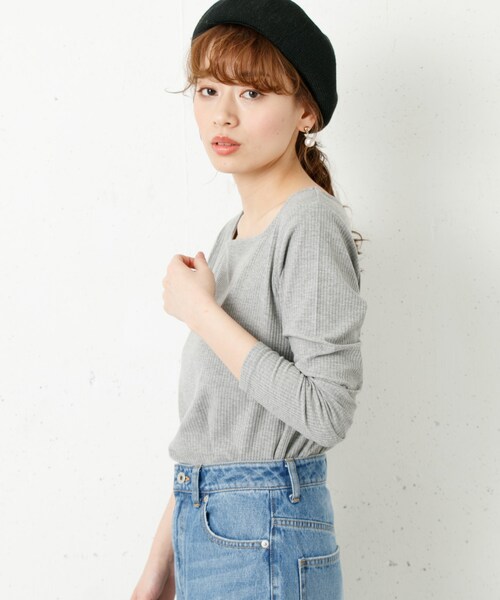 URBAN RESEARCH Sonny Label（アーバンリサーチサニーレーベル）の「リブスクエアネックプルオーバー（トップス・レディース・グレー/ブラック/ホワイト/レッド・FREE）」の6枚目の写真
