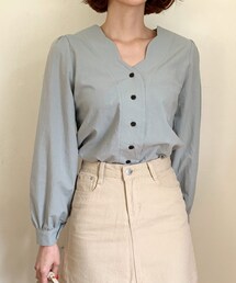 DHOLIC | スカラップVネックブラウス(シャツ/ブラウス)