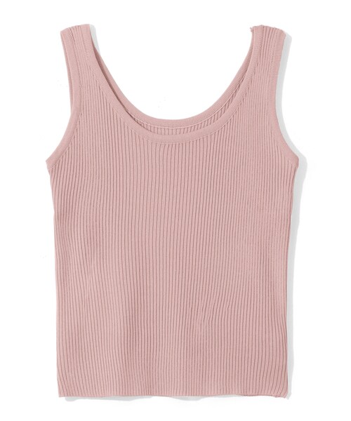 GRL（グレイル）の「リブニットタンクトップ（タンクトップ・レディース・イエロー/ベージュ/モカ/ピンク/キャメル/ブラック/オフホワイト/グリーン/ブラウン/カーキ・M/Ｍ）」の10枚目の写真