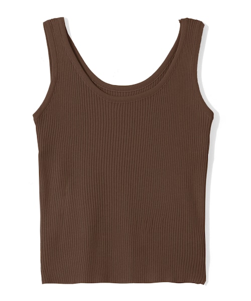 GRL（グレイル）の「リブニットタンクトップ（タンクトップ・レディース・イエロー/ベージュ/モカ/ピンク/キャメル/ブラック/オフホワイト/グリーン/ブラウン/カーキ・M/Ｍ）」の6枚目の写真