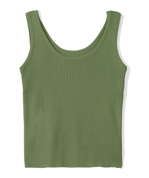 GRL（グレイル）の「リブニットタンクトップ（タンクトップ・レディース・イエロー/ベージュ/モカ/ピンク/キャメル/ブラック/オフホワイト/グリーン/ブラウン/カーキ・M/Ｍ）」の9枚目の写真