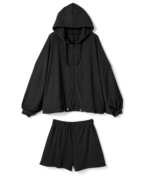 GRL（グレイル）の「パーカーxショートパンツセットアップ