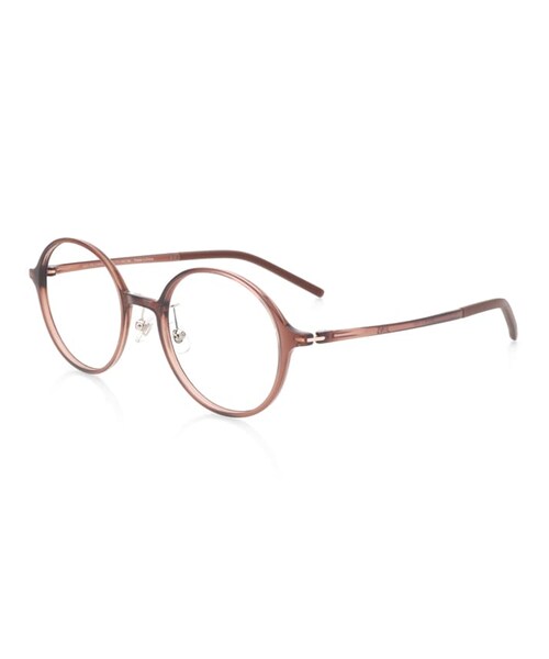 JINS(ジンズ)の「【Slim Airframe -big shape- 】(メガネ・ピンク(102)/パープルデミ(267)/ブラウン(384)/ブラウンデミ(486)・Medium 50□19-144○46)」の2枚目の写真
