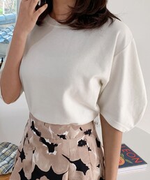 DHOLIC | カーブハーフスリーブTシャツ(Tシャツ/カットソー)