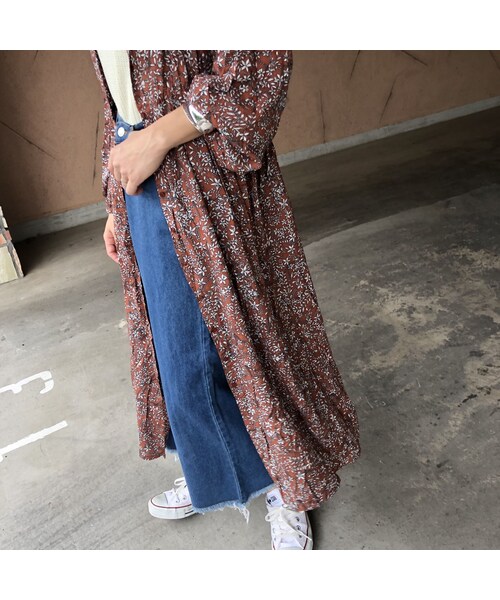 copine（コピン）の「【スペシャルプライス！定価3190円→1430円】ウエストギャザー小花柄ガウンワンピース(3color)【クリックポスト対象商品】（ワンピース・レディース・その他）」の8枚目の写真