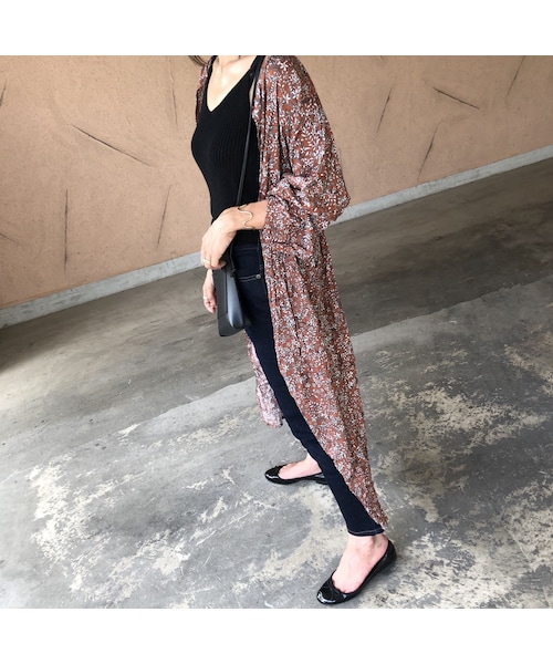 copine（コピン）の「【スペシャルプライス！定価3190円→1430円】ウエストギャザー小花柄ガウンワンピース(3color)【クリックポスト対象商品】（ワンピース・レディース・その他）」の5枚目の写真