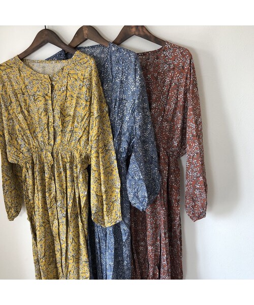 copine（コピン）の「【スペシャルプライス！定価3190円→1430円】ウエストギャザー小花柄ガウンワンピース(3color)【クリックポスト対象商品】（ワンピース・レディース・その他）」の15枚目の写真