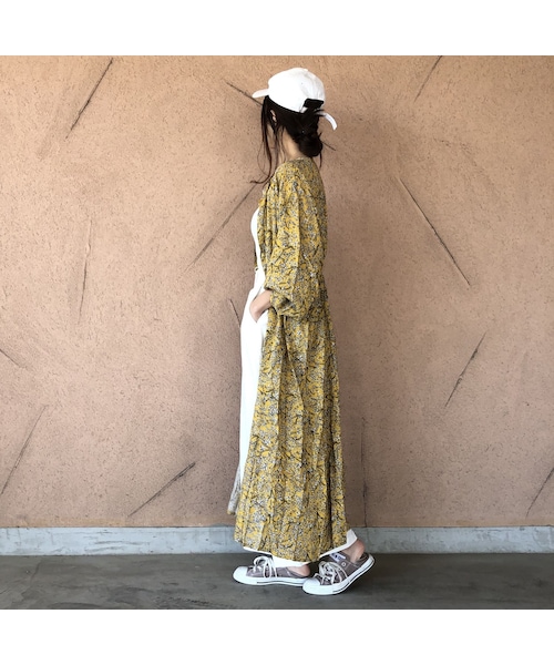 copine（コピン）の「【スペシャルプライス！定価3190円→1430円】ウエストギャザー小花柄ガウンワンピース(3color)【クリックポスト対象商品】（ワンピース・レディース・その他）」の14枚目の写真