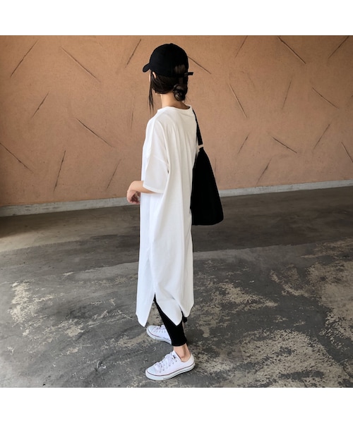 copine（コピン）の「再入荷！しっかり素材！ビッグシルエットTシャツワンピース(3color)【クリックポスト対象商品】（ワンピース・レディース・その他）」の7枚目の写真