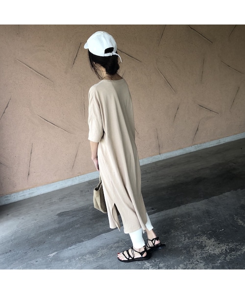 copine（コピン）の「再入荷！しっかり素材！ビッグシルエットTシャツワンピース(3color)【クリックポスト対象商品】（ワンピース・レディース・その他）」の3枚目の写真