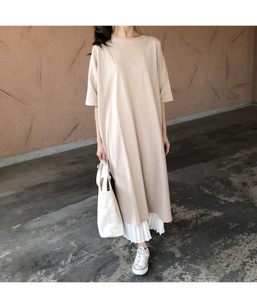 copine（コピン）の「再入荷！しっかり素材！ビッグシルエットTシャツワンピース(3color)【クリックポスト対象商品】（ワンピース・レディース・その他）」の4枚目の写真