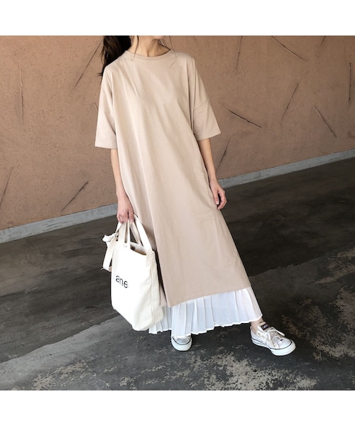 copine（コピン）の「再入荷！しっかり素材！ビッグシルエットTシャツワンピース(3color)【クリックポスト対象商品】（ワンピース・レディース・その他）」の5枚目の写真