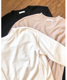 chocomee | スリットニットソートップス(Tシャツ/カットソー)
