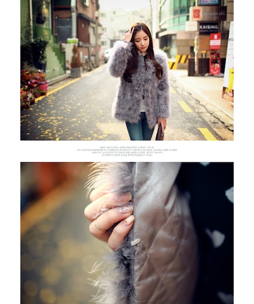 chuu（チュー）の「ふわふわリアルダチョウファージャケット（）」 - WEAR