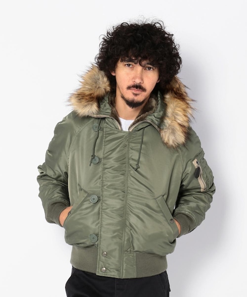 AVIREX（アヴィレックス）の「N-2B コマーシャル/ N-2B COMMERCIAL（ジャケット/アウター・メンズ・BLACK/SAGE/ROYAL・M, L, XL, XXL）」の2枚目の写真